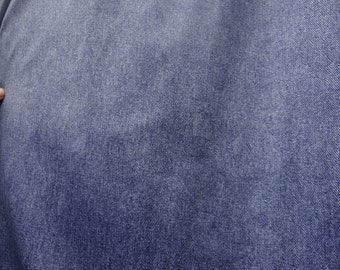 4-Way Stretch Printed Spandex  - Blue Denim Jean , Stretch Denim Spandex