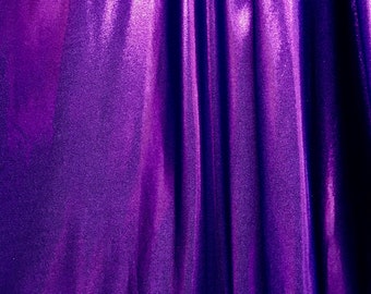 4-Way Stretch Mystique Metallic Spandex Fabric - Purple