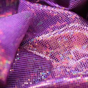 Bright Purple Shattered Glass Spandex - 4-Way Stretch Fabric