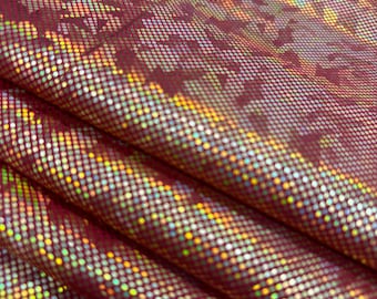 Orange Shattered Glass Spandex - 4-Way Stretch Fabric