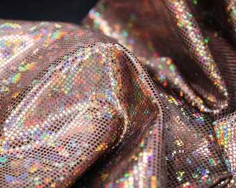 Brown Shattered Glass Spandex - 4-Way Stretch Fabric
