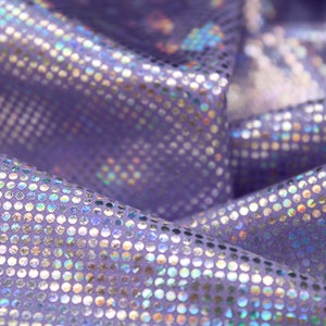 Silver/Lavender Shattered Glass Spandex - 4-Way Stretch Fabric