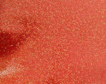 4-Way Stretch Holographic Mystique Spandex Fabric - Orange