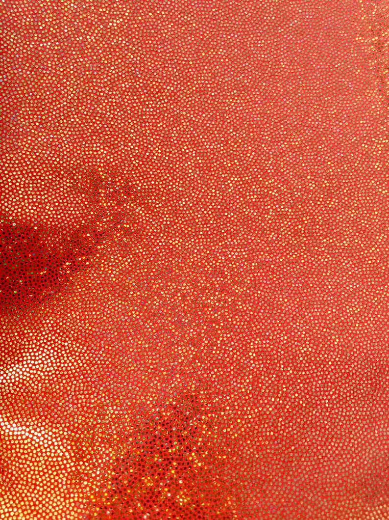 4-Way Stretch Holographic Mystique Spandex Fabric Orange image 1