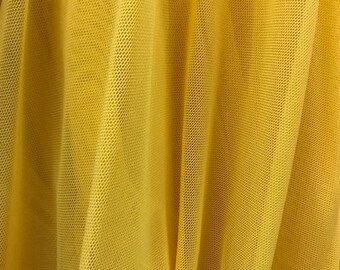 4-Way Stretch Power Mesh - Soft Yellow