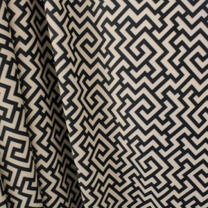 4-Way Stretch Printed Spandex Fabric - Geometric Maze  Illusion Design