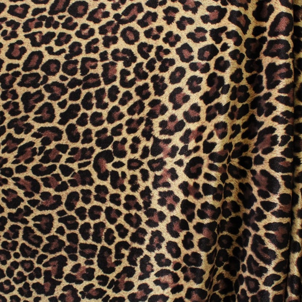 4-Way Stretch Printed Velvet Fabric - Classic Cheetah