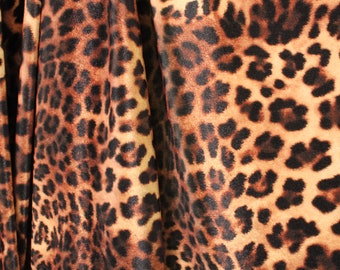 4-Way Stretch Printed Velvet Fabric - Modern Cheetah