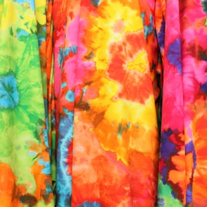 4-Way Stretch Printed Spandex Fabric - Rainbow Tie Dye - Multiple Colors