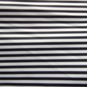 4-Way Stretch White and Black Striped Spandex - Half Inch Stripe