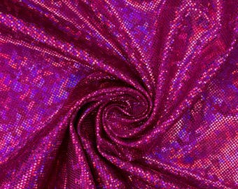 Hot Pink Shattered Glass Spandex - 4-Way Stretch Fabric