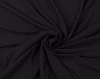 Black Cotton Spandex - 4- Way Stretch