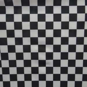 4-Way Stretch Spandex Fabric - Black and White Checkered Print