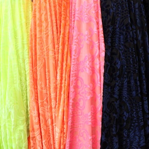 4-Way Stretch Velvet Burnout Fabric - Dot Damask