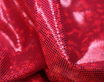 Red Shattered Glass Spandex - 4-Way Stretch Fabric