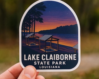 Lake Claiborne State Park Sticker: Louisiana Waterproof Vinyl Souvenir