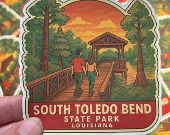 South Toledo Bend State Park Vinyl Decal: Louisiana Souvenir Sticker
