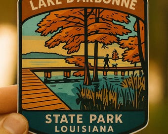 Lake D’Arbonne State Park Vinyl Sticker: Louisiana Travel Souvenir