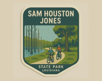 Sam Houston Jones State Park Sticker: Louisiana Nature Decal