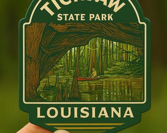 Tickfaw State Park Vinyl Decal: Louisiana Souvenir