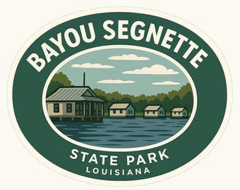 Bayou Segnette State Park Sticker: Louisiana Waterproof Vinyl Decal