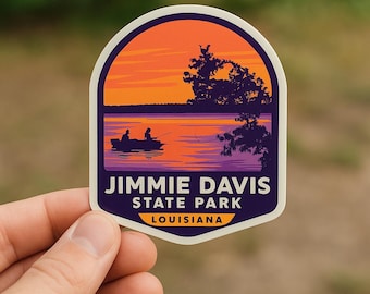 Jimmie Davis State Park Sticker: Louisiana Souvenir for Campers
