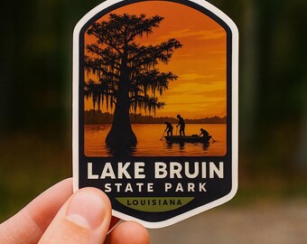 Lake Bruin State Park Sticker: Louisiana Travel Souvenir