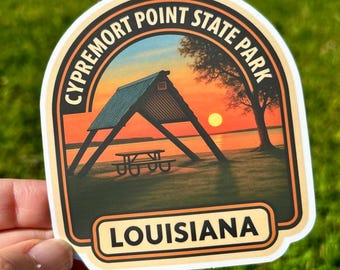 Cypremort Point State Park Sticker: Louisiana RV Travel Souvenir