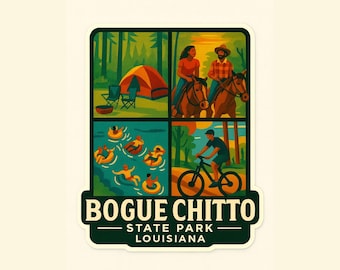 Bogue Chitto State Park Sticker: Louisiana Kayaking RV Vinyl Decal