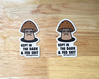 Paquete de 2 pegatinas de gestión de setas: divertidas pegatinas con humor para la oficina.