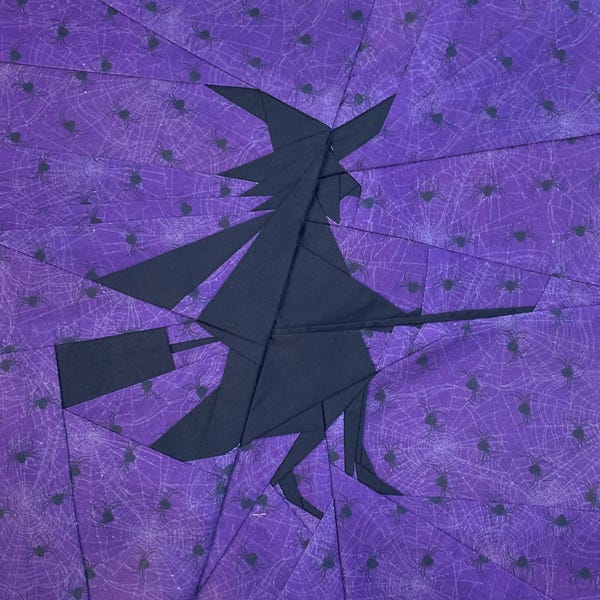 Witch Foundation Paper Piecing Pattern