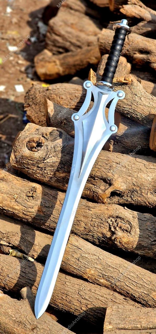 Handmade He-man Power Sword Replica: Leather Handle, Sheath