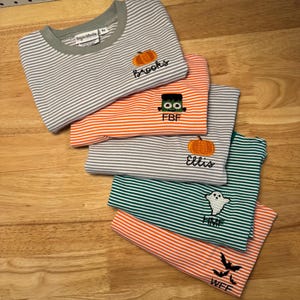 Custom Kids Halloween Name Shirt, Personalized Toddler Spooky Tee, Kindergarten Halloween Shirt with Name, Fall Youth Sweatshirt