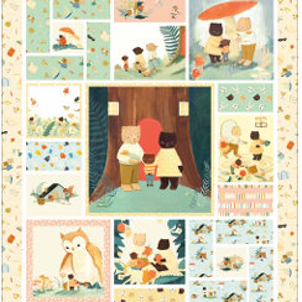 The Littlest Family's Big Day Panel  by Riley Blake Designs - DIGITALLY PRINTED Emily Winfield Martin- Quilting Cotton Fabric