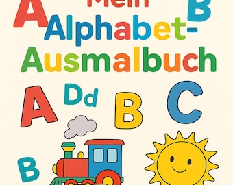 ABC Malbuch für Kinder – Alphabet Ausmalbuch A–Z | Printable PDF | De/EN