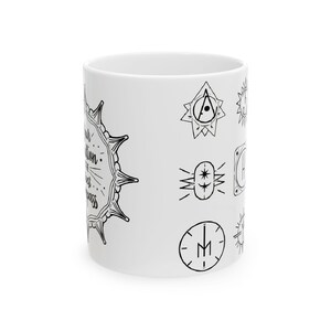 Caneca de cerâmica celestial - xícara de café inspirada na astrologia, presente de horóscopo, amante da astrologia, utensílio para bebidas espirituais, ideia de presente única