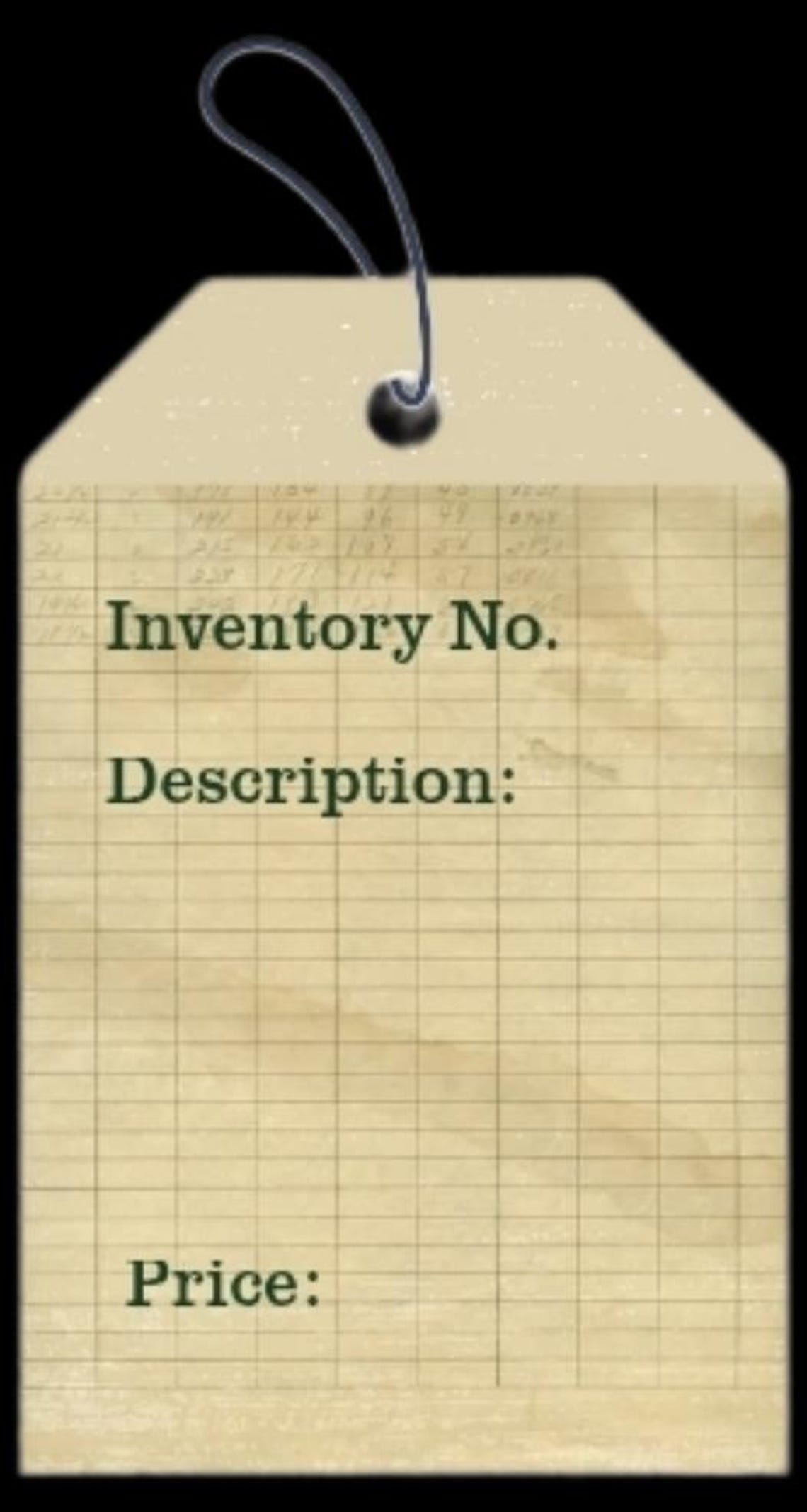 Vintage Ledger Price Tags | Printable Antique Booth Inventory Labels ...