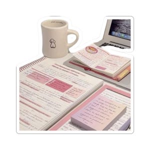 Cute Desk Kiss-Cut Stickers | Perfect for Journals, Laptops, School, Planner Decor, Gift for Students