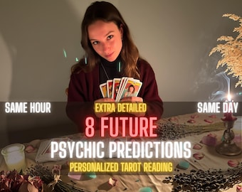 8 Percepciones Psíquicas Futuras, Sesión de Tarot, Lectura de la Vida Próxima, Servicio de Adivinación, Lectura Romántica a la Misma Hora