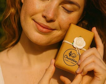 May include: A mustard-colored rectangular package wrapped with twine and a white rose. The package has a circular sticker with the text "Creative" and "Sandly L. Dodge".