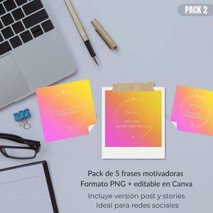 Motivational Instagram Quote Templates | Pack of 5 Colorful Posts and Stories on Canva | Set 2