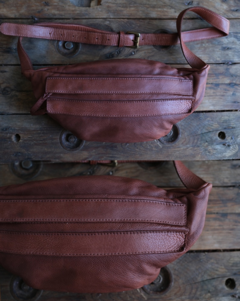 Tan Brown Leather Crossbody Bag for everyday use : Casual Sling bag perfect for travel in Caramel Brown Italian Leather image 10