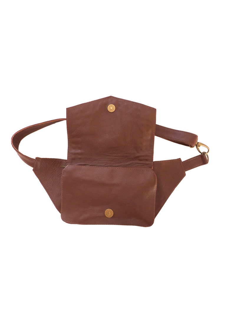 Fanny Pack Utility Belt In Brown Leather Hip Bag