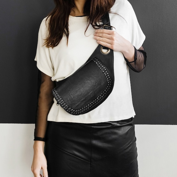 leather handbag with studs – Martleather