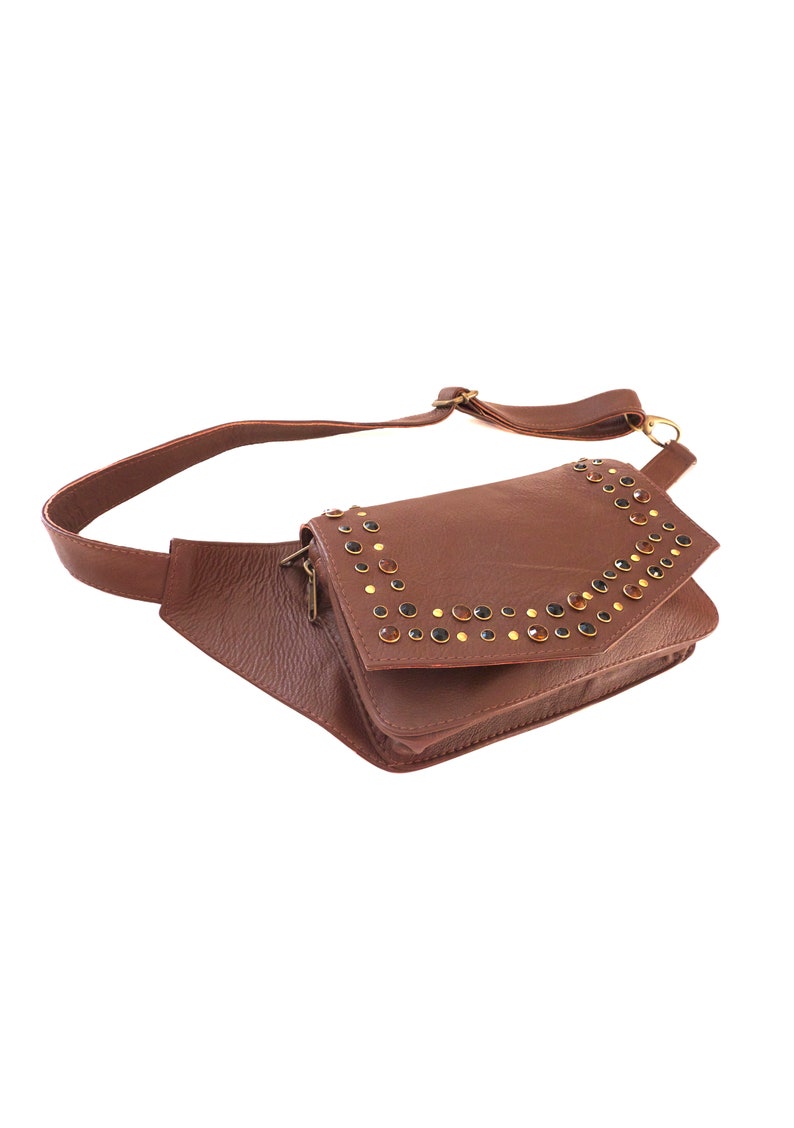Fanny Pack Utility Belt In Brown Leather Hip Bag