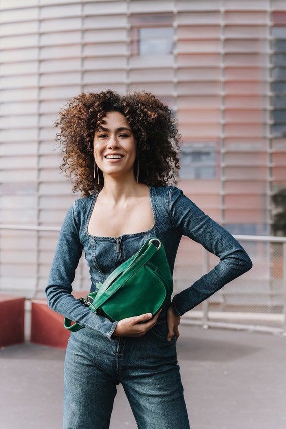 Forest Green Leather Sling Bag Savannah Crossbody Forest Green Bag - Full-Grain Nappa  main image 2