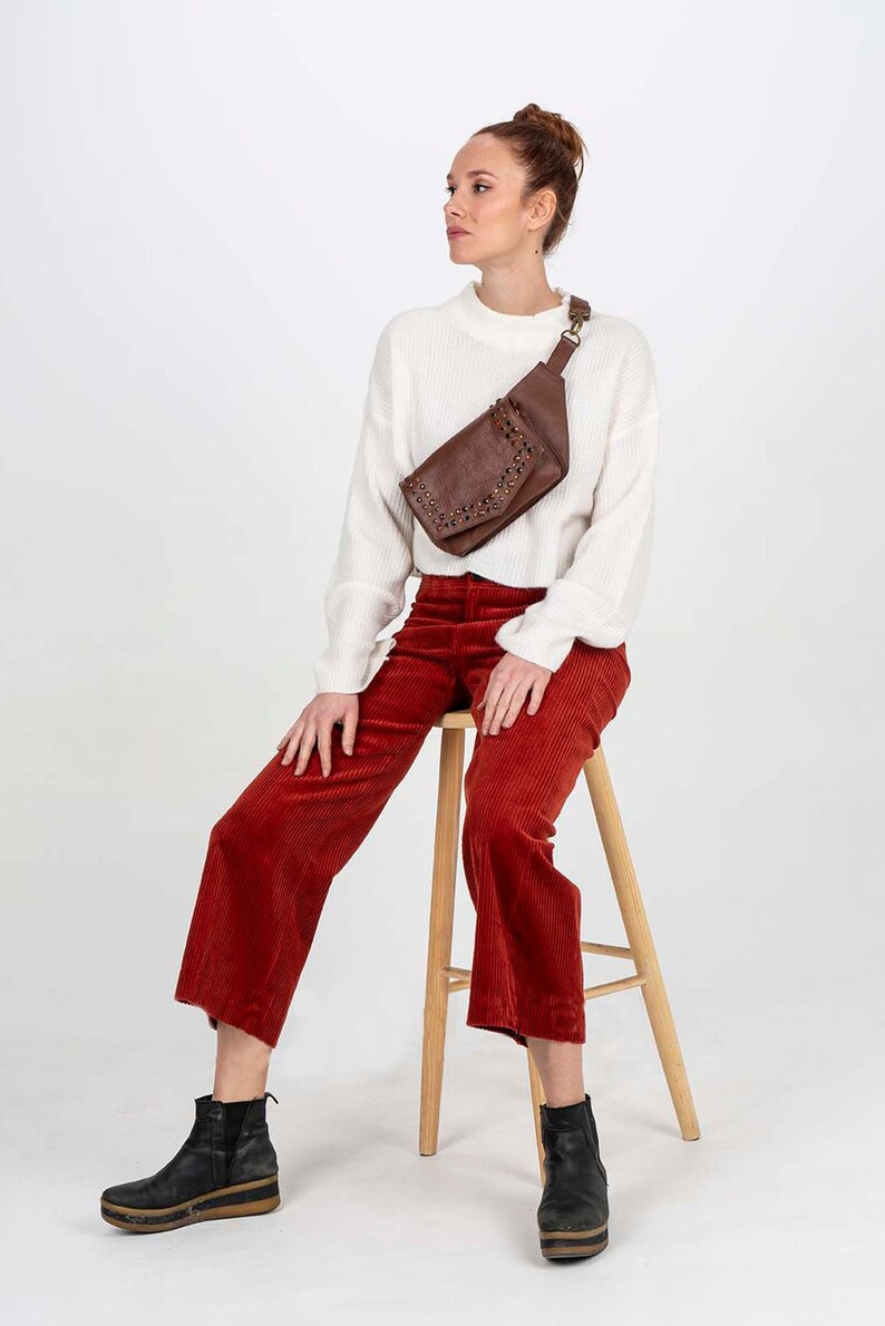 Fanny Pack Utility Belt In Brown Leather Hip Bag