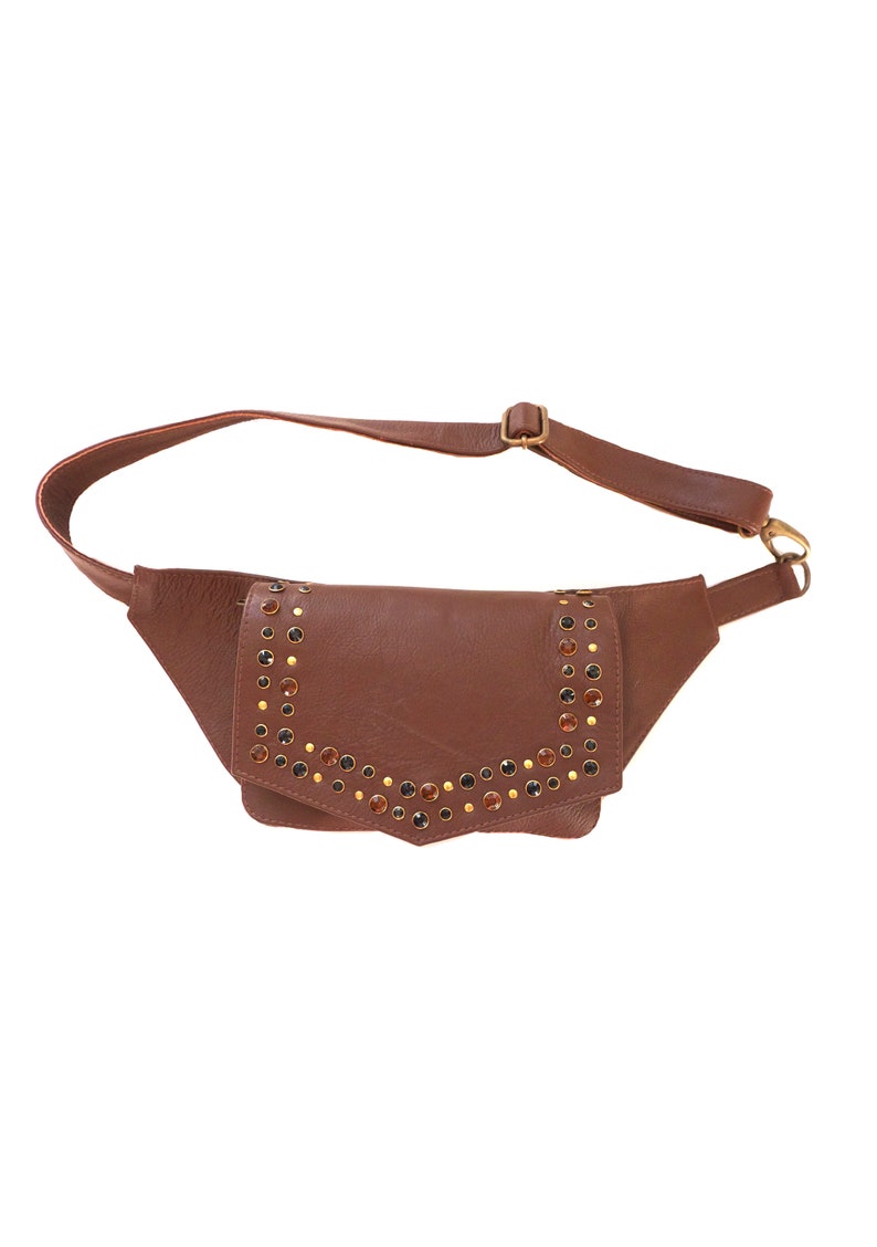 Fanny Pack Utility Belt In Brown Leather Hip Bag