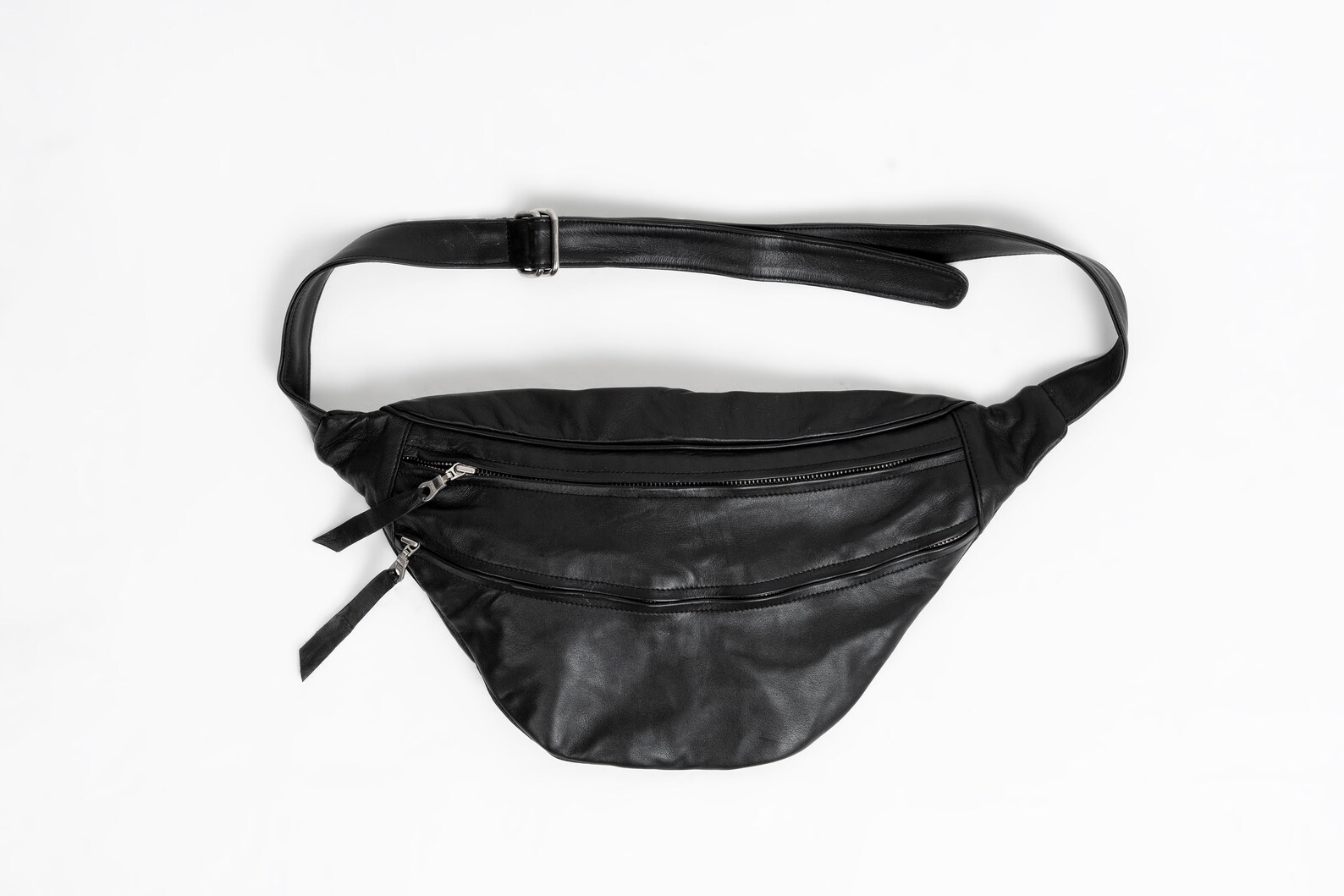 Leather Sling Bag Large Bum Bag Modern Big Size Fanny Pack Etsy