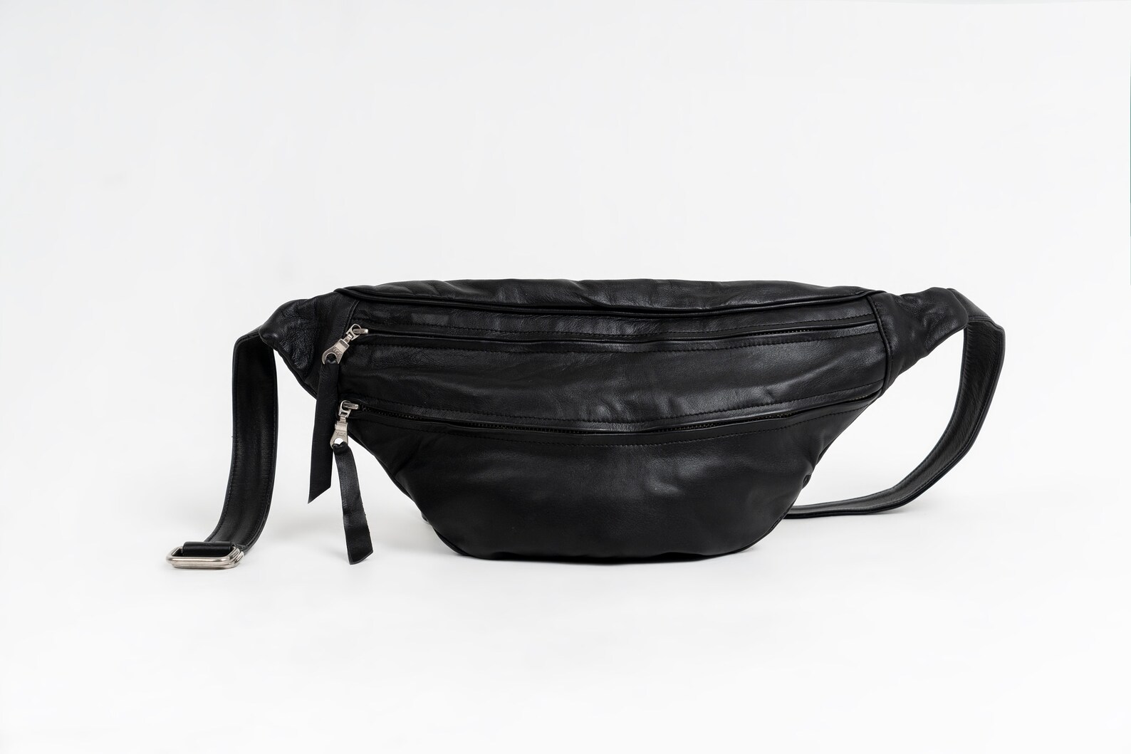 Leather Sling Bag Large Bum Bag Modern Big Size Fanny Pack Etsy